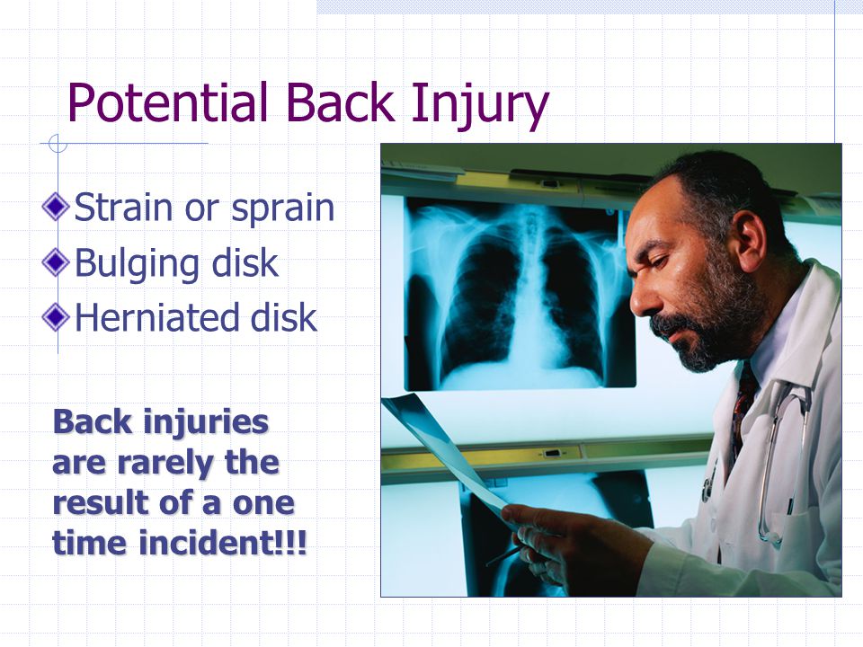 Recognize the 5 Leading Back Injury Risk Factors. 1.