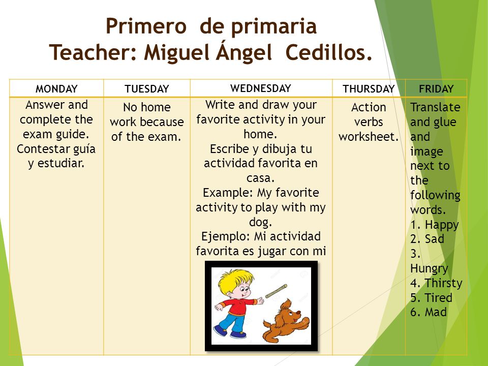Primero de primaria Teacher: Miguel Ángel Cedillos.