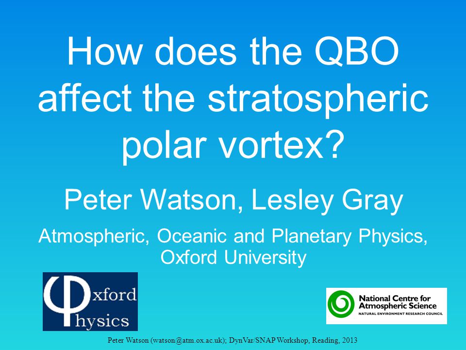How does the QBO affect the stratospheric polar vortex.