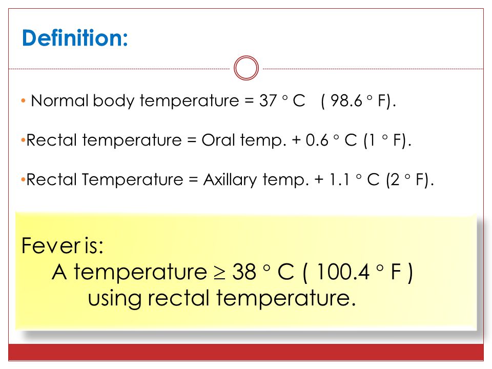 Rectal Temperature Toddler Chart