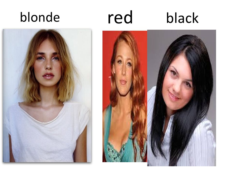 blonde red black