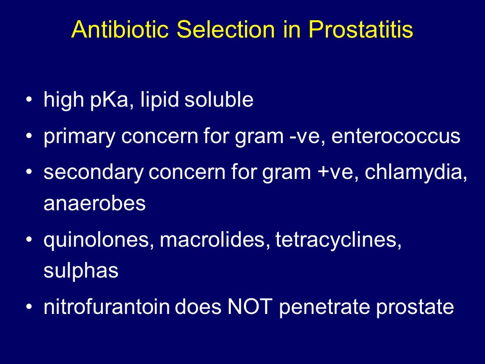 enterococcus prostatitis