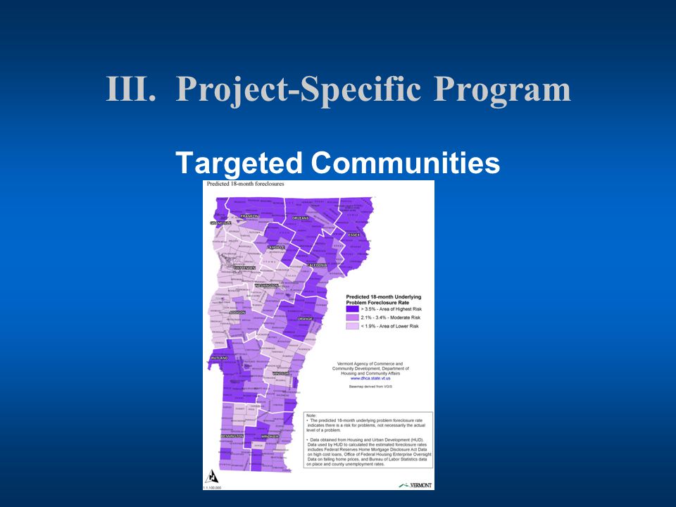III. Project-Specific Program Targeted Communities