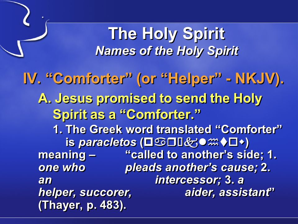 The Holy Spirit Lesson Two Names Of The Holy Spirit Ppt Download