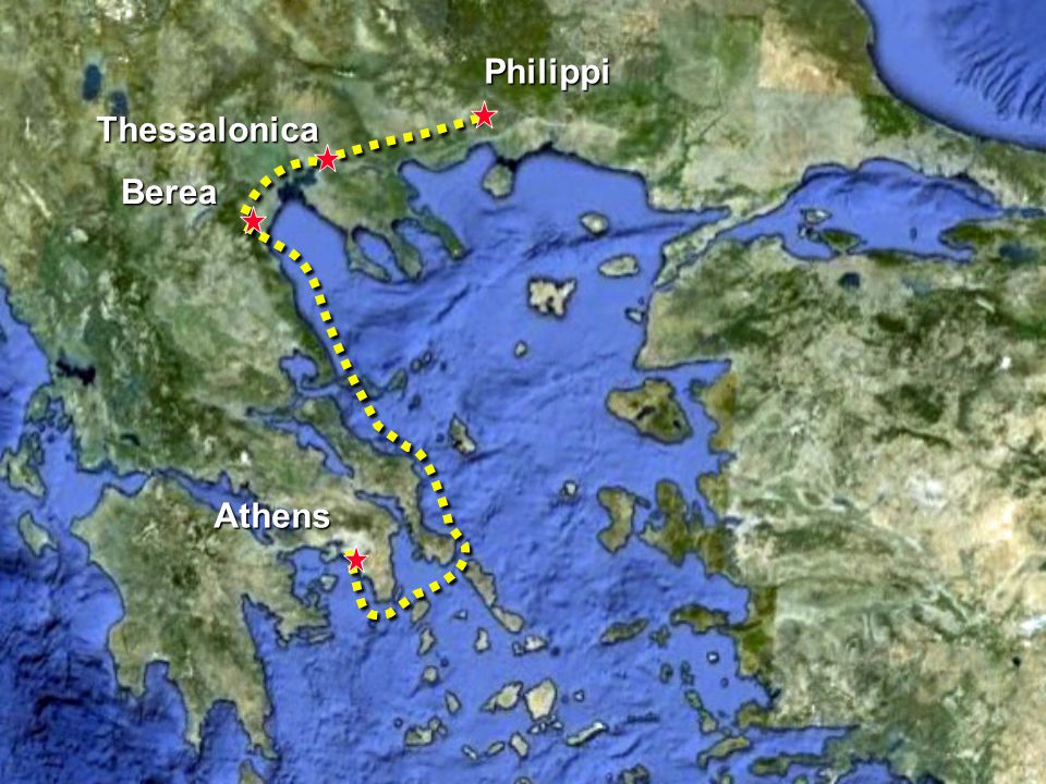 Philippi Thessalonica Berea Athens