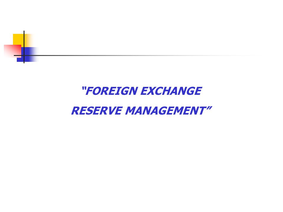 Foreign Exchange Reserve Management I What Are Forex Reserves - 