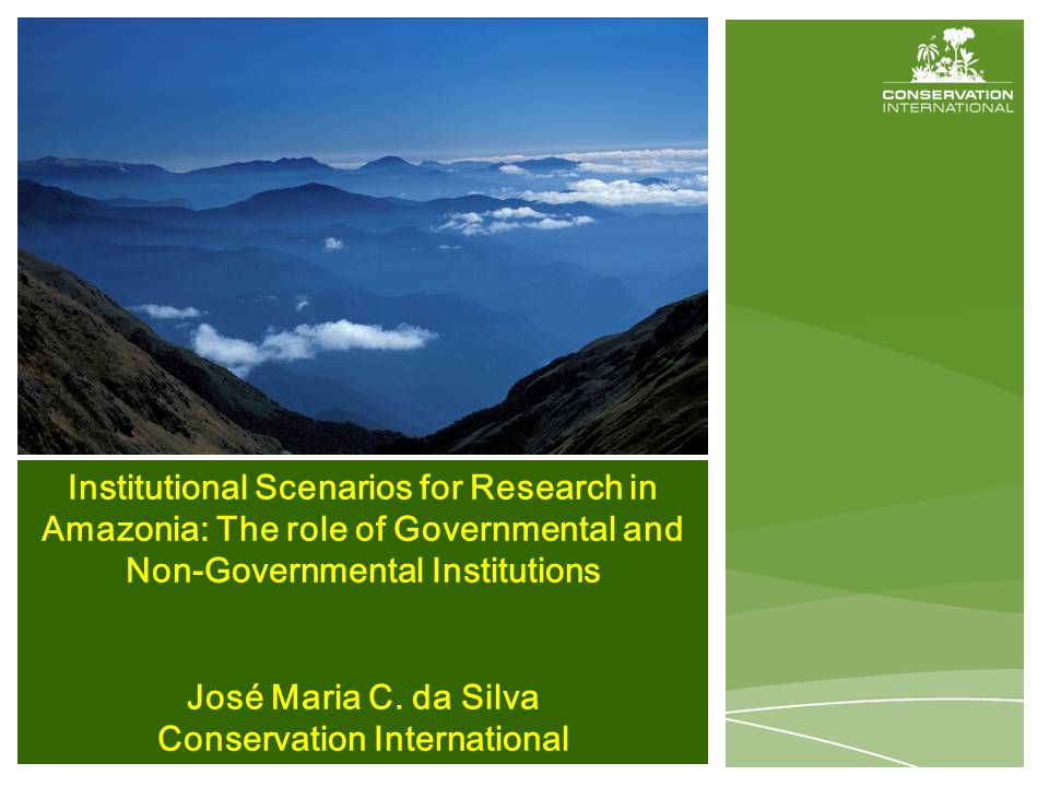 Institutional Scenarios for Research in Amazonia: The role of Governmental and Non-Governmental Institutions José Maria C.