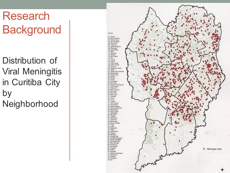 Research Background Distribution of Viral Meningitis in Curitiba City by Neighborhood