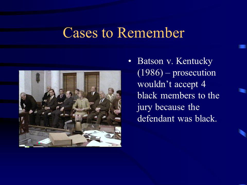 Cases to Remember Batson v.