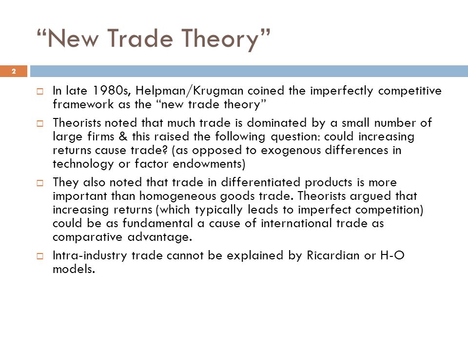 new trade theory explained