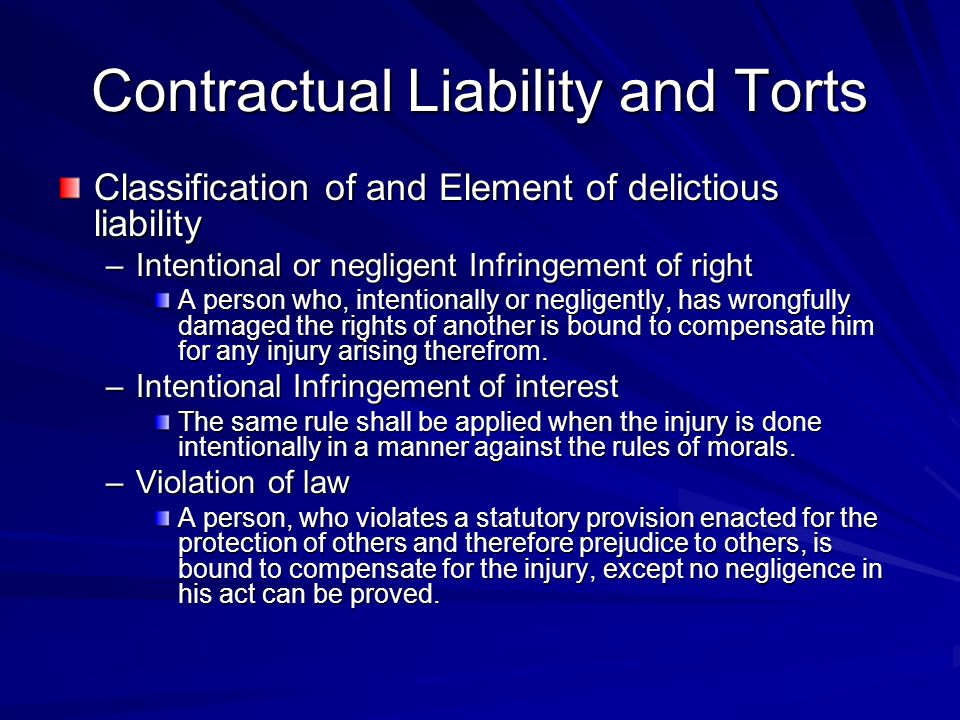 define contractual liability