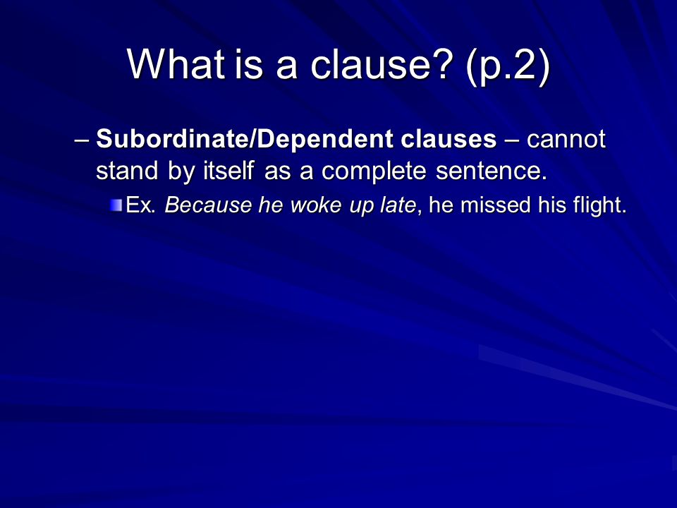 What is a clause.