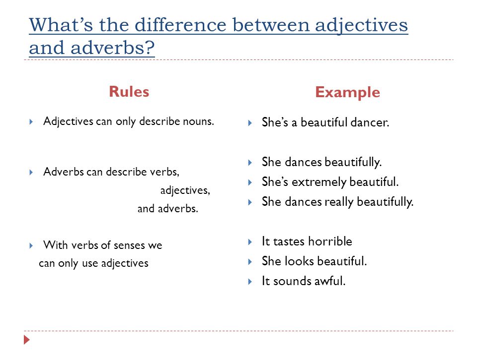 Adverbs careful