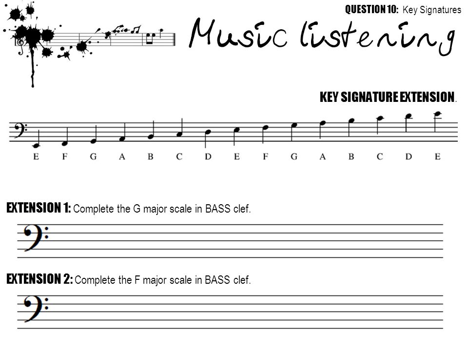 d flat major scale bass clef key signature