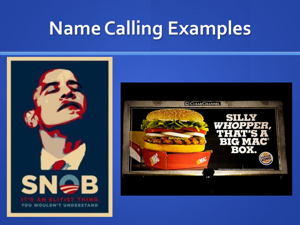Name Calling Examples