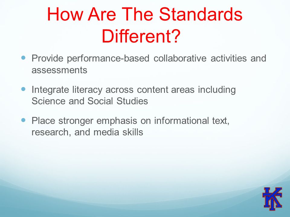 How Are The Standards Different.