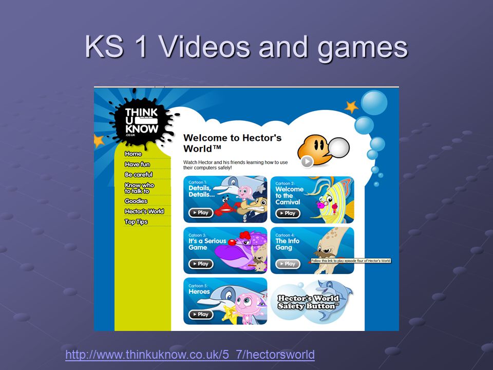KS 1 Videos and games