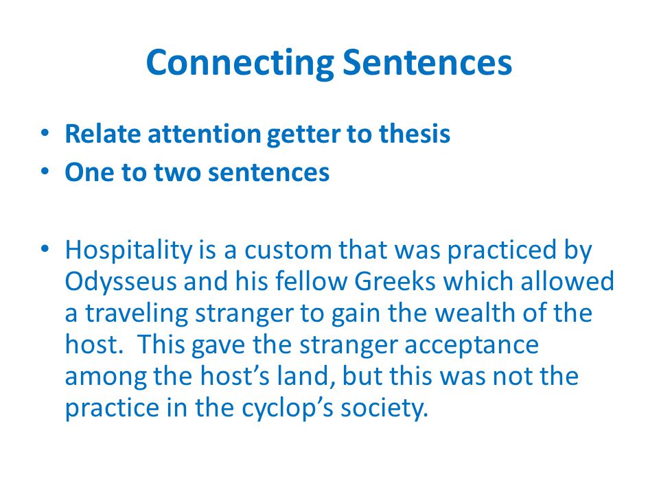 Thesis for the odyssey the odyssey essay