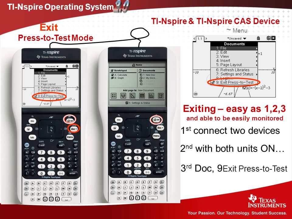 Press-to-Test on the TI-Nspire Much of the following can be found on pg10  of Winter issue of “Nspiring Times – The newsletter by and for TI-Nspire. -  ppt download