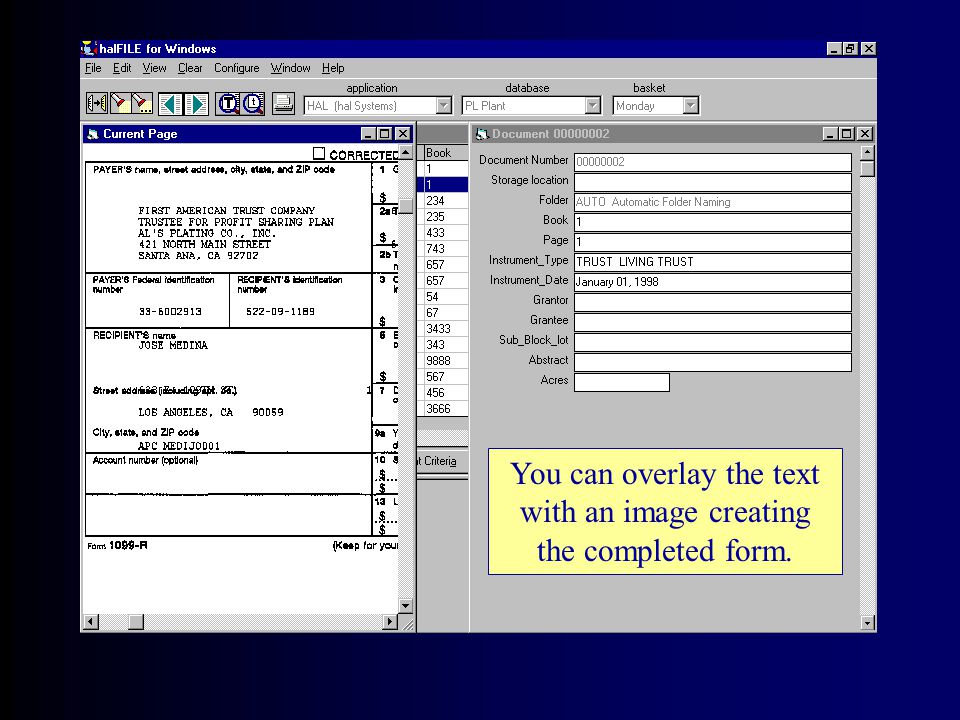 The text window shows the document and provides selections for finding text, zooming and printing.