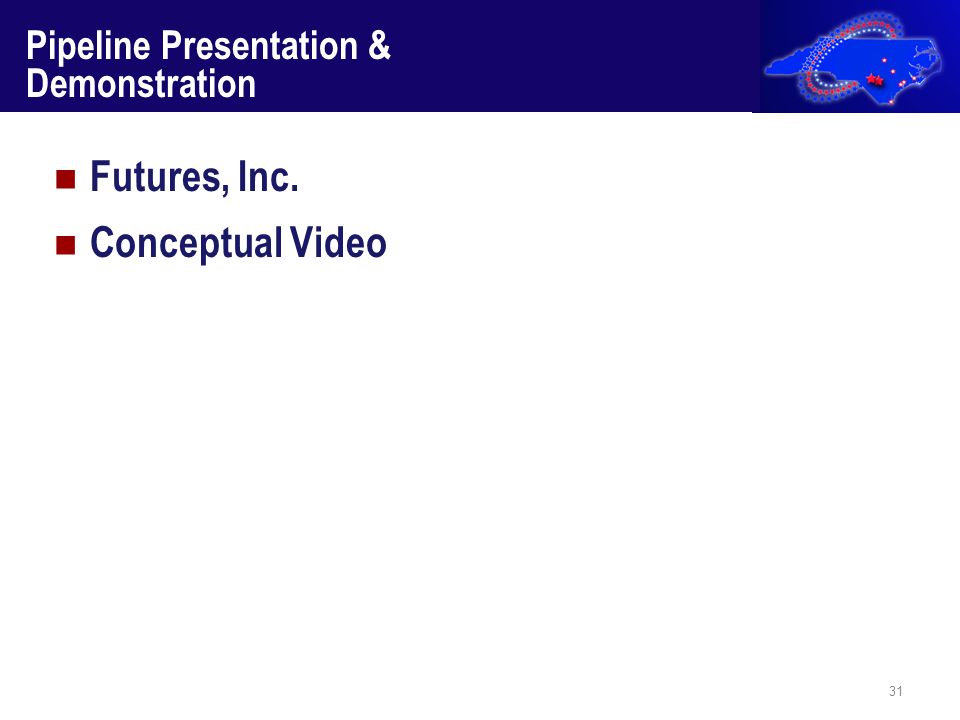 Pipeline Presentation & Demonstration Futures, Inc. Conceptual Video 31