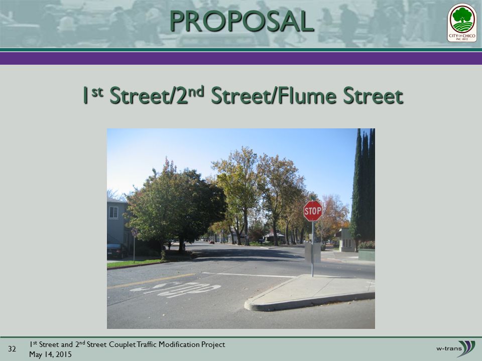 1 st Street/2 nd Street/Flume Street 1 st Street and 2 nd Street Couplet Traffic Modification Project May 14, PROPOSAL