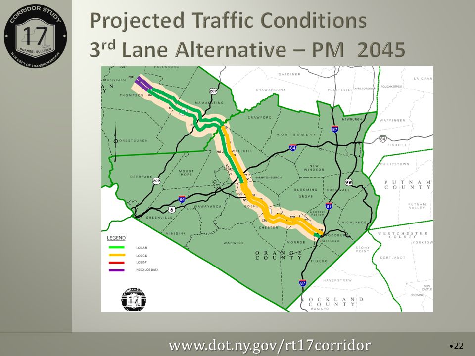 Projected Traffic Conditions 3 rd Lane Alternative – PM