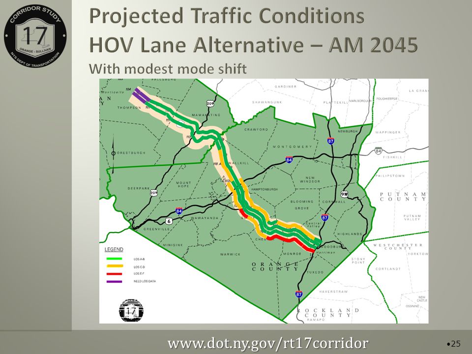 Projected Traffic Conditions HOV Lane Alternative – AM 2045 With modest mode shift   25