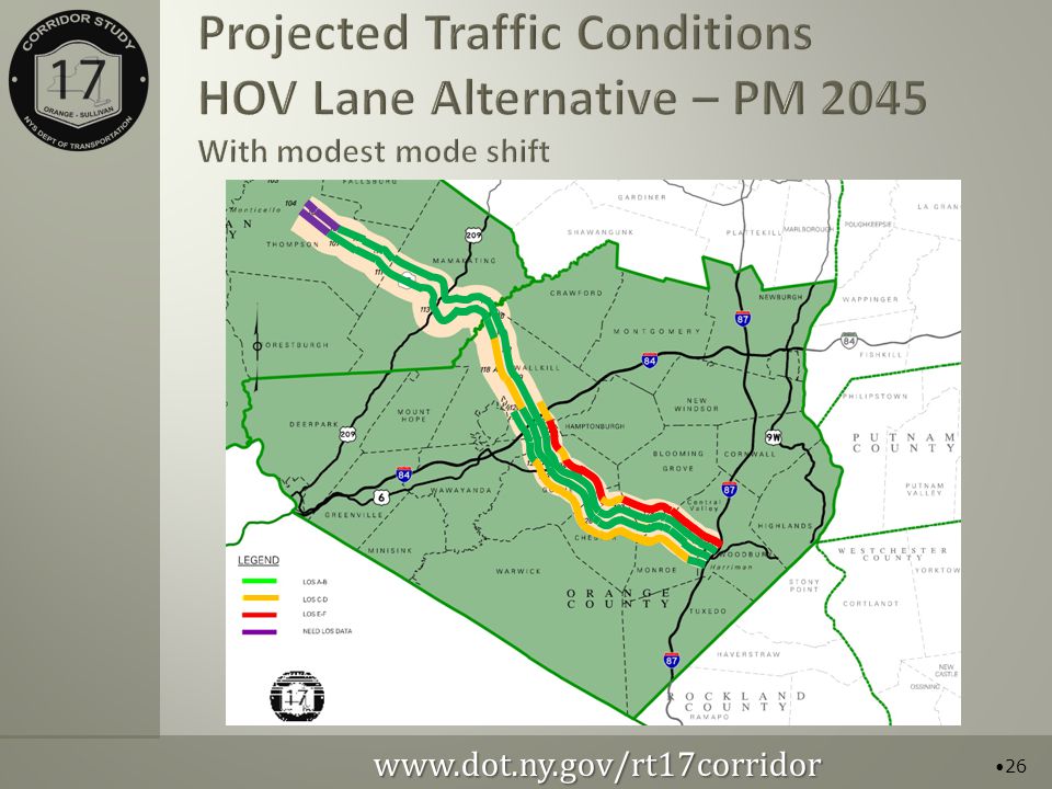 Projected Traffic Conditions HOV Lane Alternative – PM 2045 With modest mode shift   26