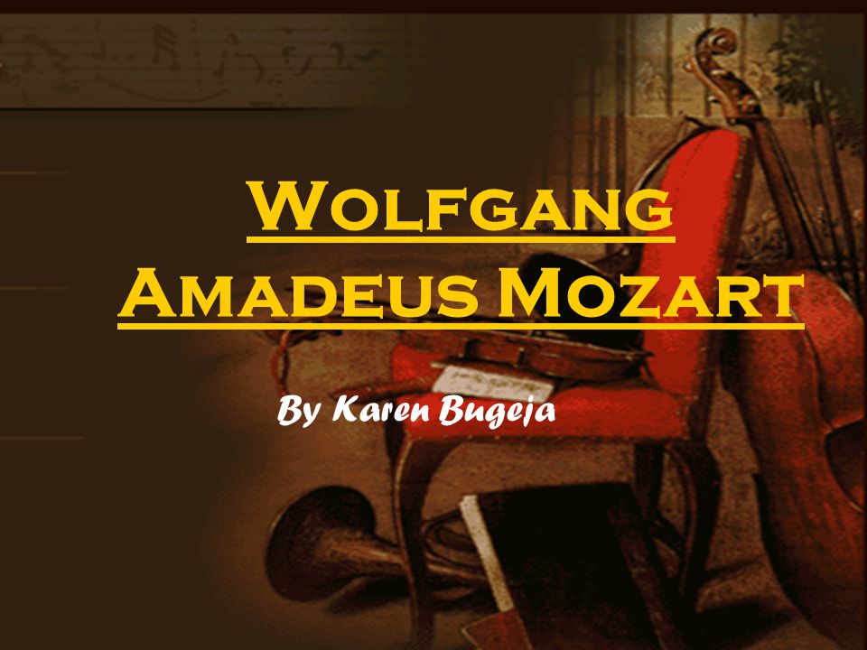 Wolfgang Amadeus Mozart By Karen Bugeja