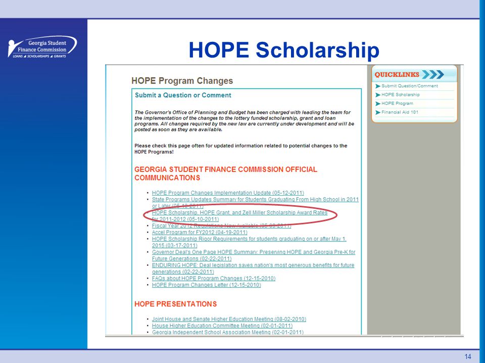HOPE Scholarship 14
