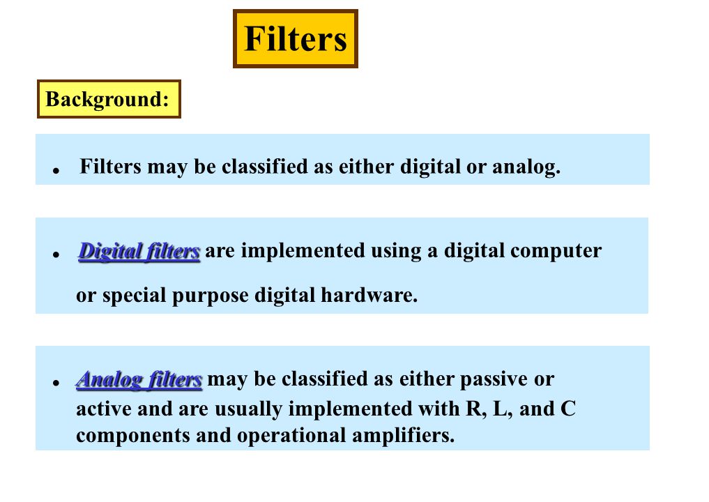 Introduction To Analog Filters The University of Tennessee Knoxville,  Tennessee wlg. - ppt download