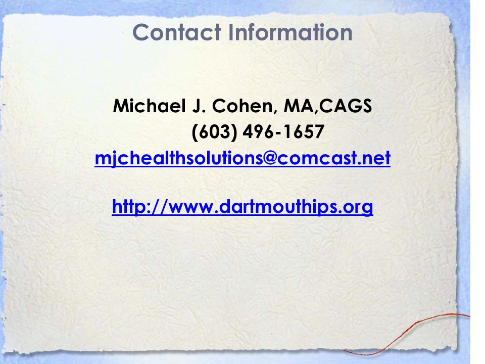 Contact Information Michael J.