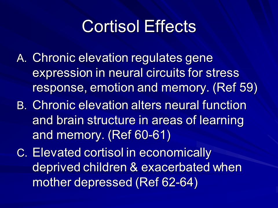 Cortisol Effects A.