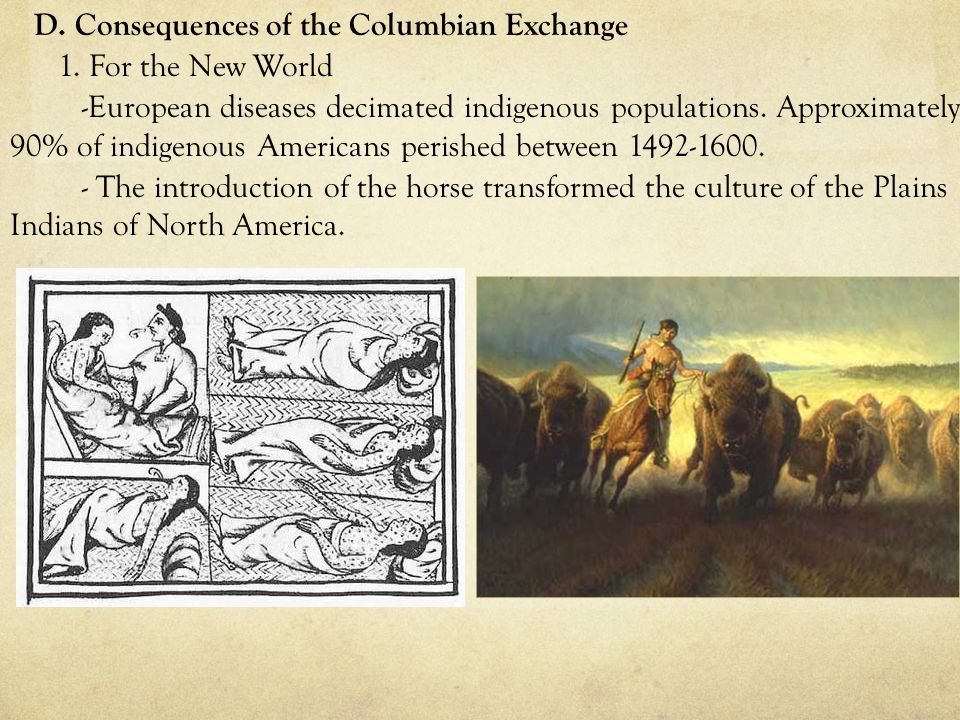 D. Consequences of the Columbian Exchange 1.