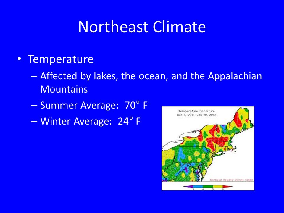 northeast region climate
