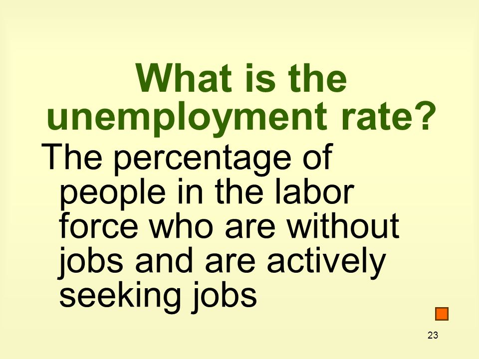 23 What is the unemployment rate.