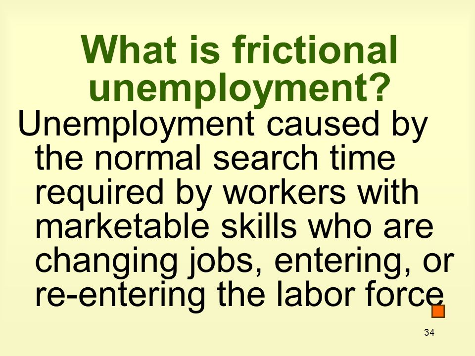 34 What is frictional unemployment.