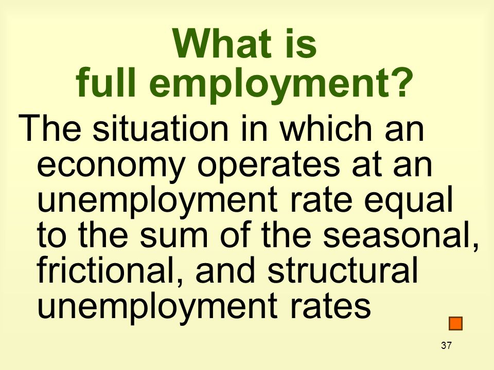 37 What is full employment.