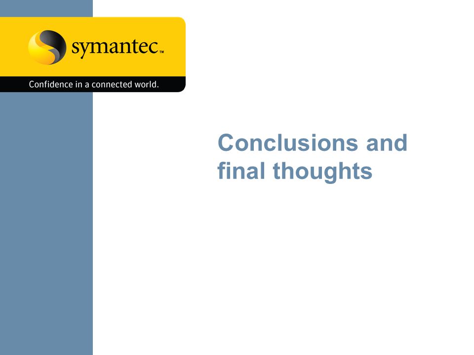 Conclusions and final thoughts