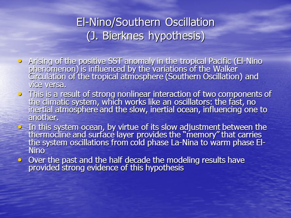El-Nino/Southern Oscillation (J.
