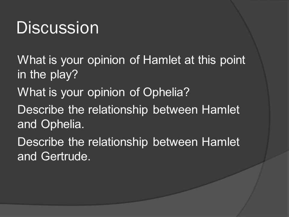 the relationship between hamlet and ophelia