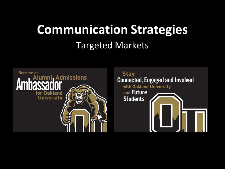 Communication Strategies Targeted Markets