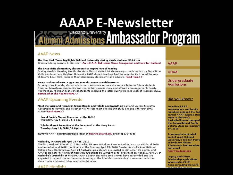 AAAP E-Newsletter