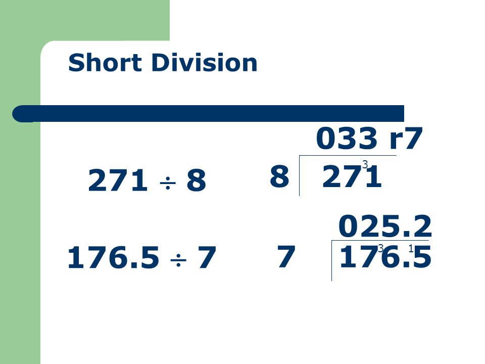 Short Division   r