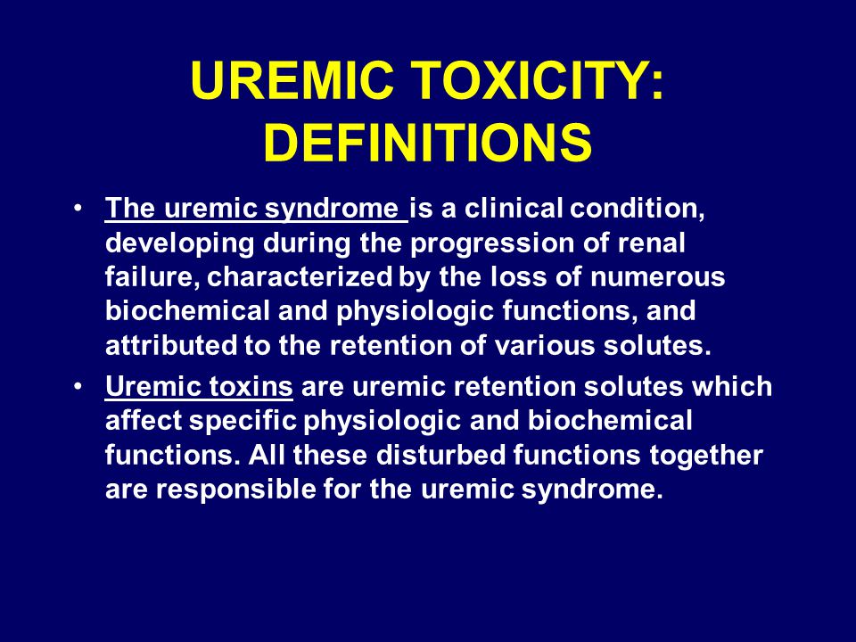 uremic toxins meaning)
