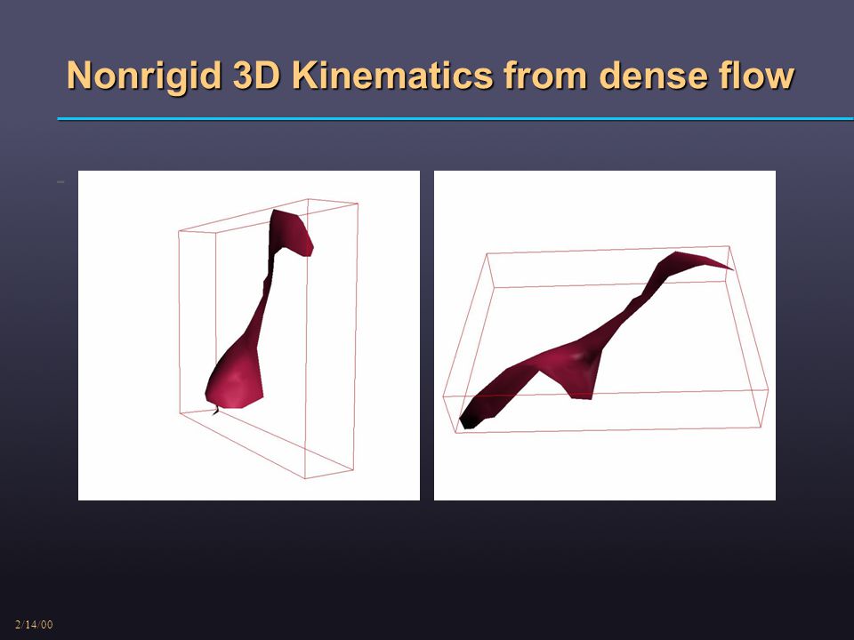 2/14/00 - Nonrigid 3D Kinematics from dense flow