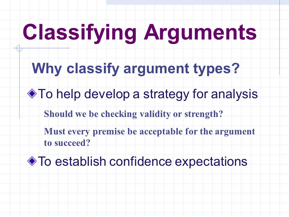 Accept or Reject? The Issue of The Types of Arguments for the