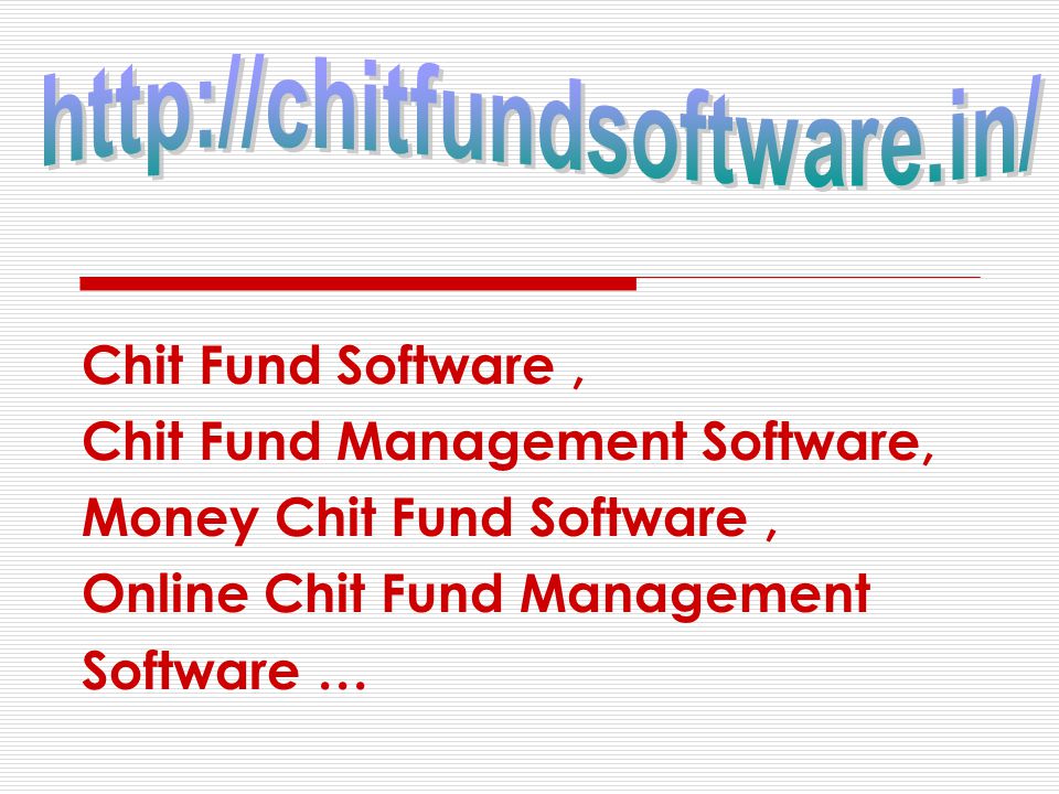 Websoftex Chit Fund software is a web based application for Chit Fund Companies.