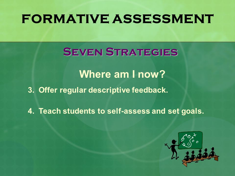 FORMATIVE ASSESSMENT Seven Strategies Where am I now.